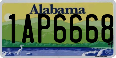 AL license plate 1AP6668
