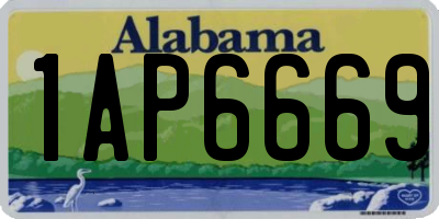 AL license plate 1AP6669