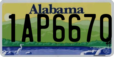 AL license plate 1AP6670