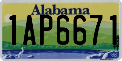 AL license plate 1AP6671