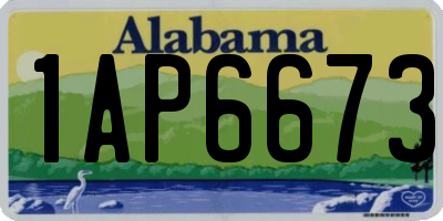 AL license plate 1AP6673