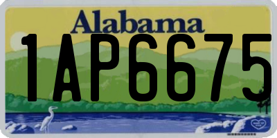 AL license plate 1AP6675