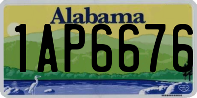AL license plate 1AP6676