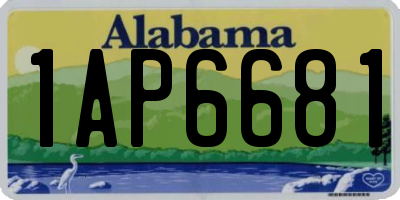 AL license plate 1AP6681