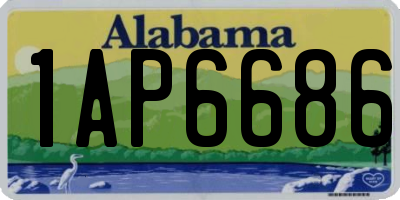 AL license plate 1AP6686