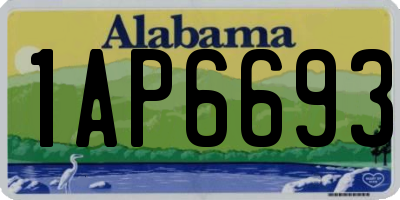 AL license plate 1AP6693