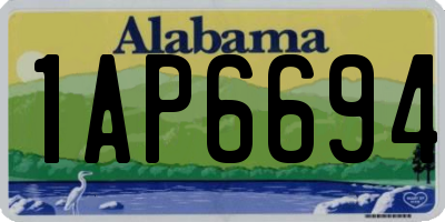 AL license plate 1AP6694