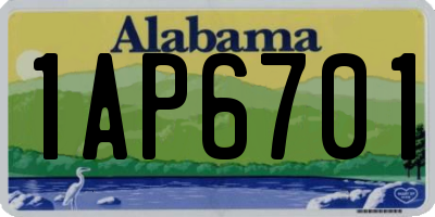 AL license plate 1AP6701