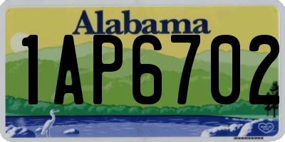 AL license plate 1AP6702