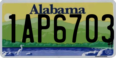 AL license plate 1AP6703