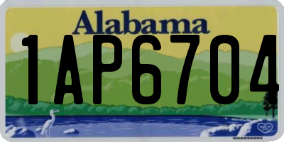 AL license plate 1AP6704