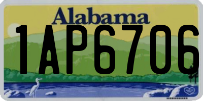 AL license plate 1AP6706