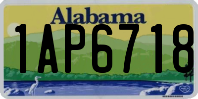 AL license plate 1AP6718