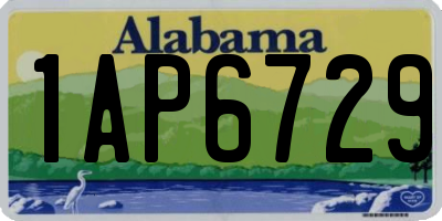 AL license plate 1AP6729