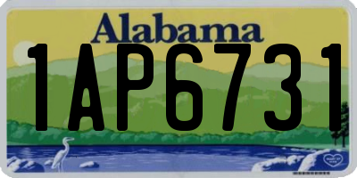 AL license plate 1AP6731