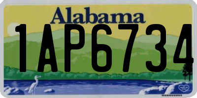 AL license plate 1AP6734