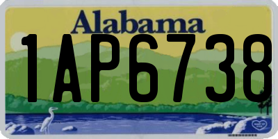 AL license plate 1AP6738