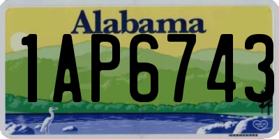AL license plate 1AP6743