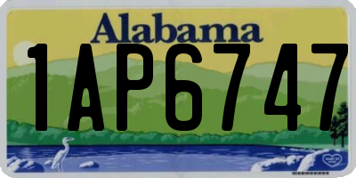 AL license plate 1AP6747