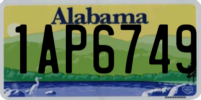 AL license plate 1AP6749