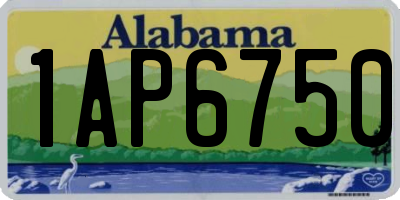 AL license plate 1AP6750