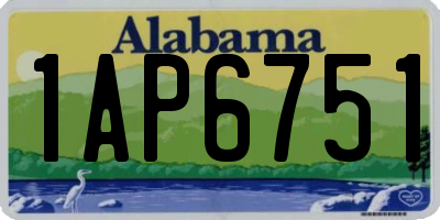 AL license plate 1AP6751