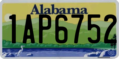 AL license plate 1AP6752