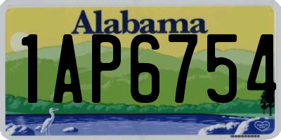 AL license plate 1AP6754