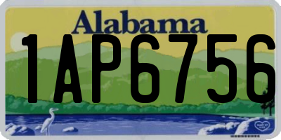 AL license plate 1AP6756