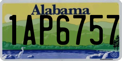 AL license plate 1AP6757