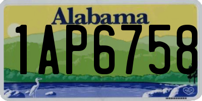 AL license plate 1AP6758