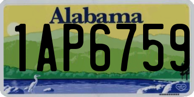 AL license plate 1AP6759