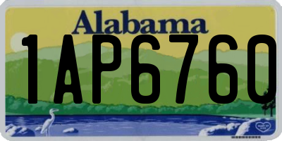 AL license plate 1AP6760