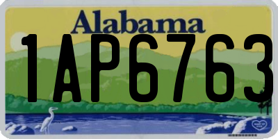 AL license plate 1AP6763