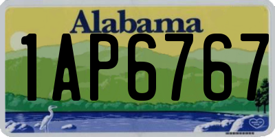 AL license plate 1AP6767