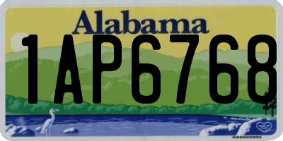 AL license plate 1AP6768