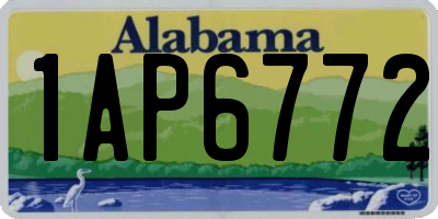 AL license plate 1AP6772