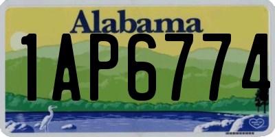 AL license plate 1AP6774