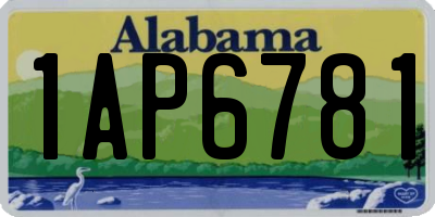 AL license plate 1AP6781