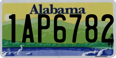 AL license plate 1AP6782