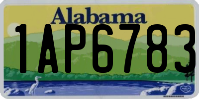 AL license plate 1AP6783