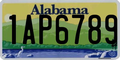AL license plate 1AP6789