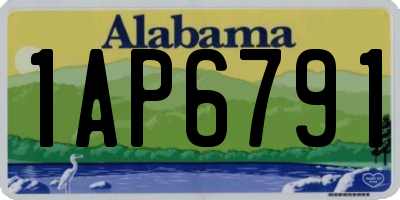 AL license plate 1AP6791
