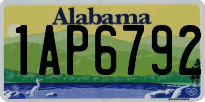 AL license plate 1AP6792