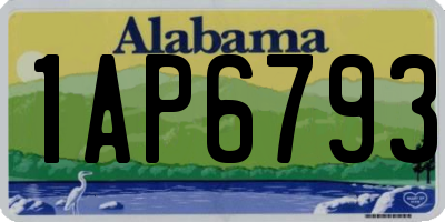 AL license plate 1AP6793