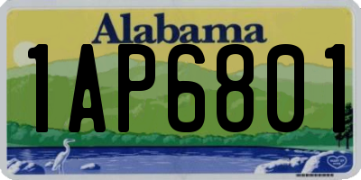AL license plate 1AP6801
