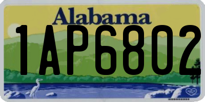 AL license plate 1AP6802