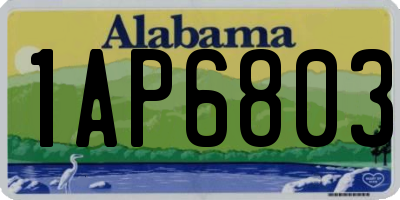 AL license plate 1AP6803