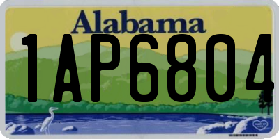 AL license plate 1AP6804