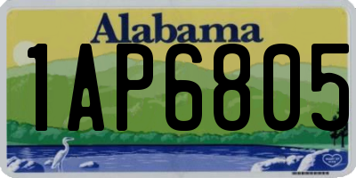 AL license plate 1AP6805